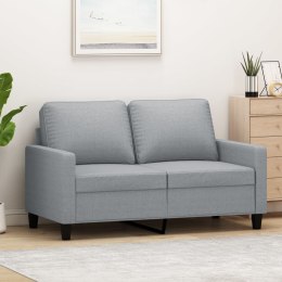 SOFA 2-OSOBOWA JASNOSZARA 120CM TAPICEROWANA TKANINĄ