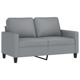 SOFA 2-OSOBOWA JASNOSZARA 120CM TAPICEROWANA TKANINĄ