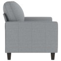 SOFA 2-OSOBOWA JASNOSZARA 120CM TAPICEROWANA TKANINĄ