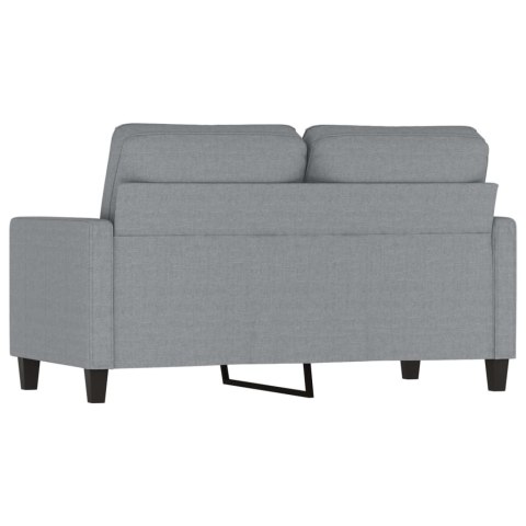 SOFA 2-OSOBOWA JASNOSZARA 120CM TAPICEROWANA TKANINĄ