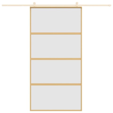 DRZWI PRZESUWNE ZŁOTE 102 5X205CM MROŻONE SZKŁO ESG