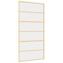DRZWI PRZESUWNE ZŁOTE 102 5X205CM PRZEZROCZYSTE SZKŁO ESG