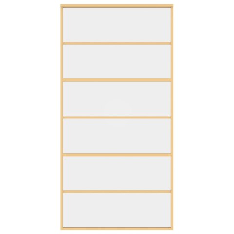 DRZWI PRZESUWNE ZŁOTE 102 5X205CM PRZEZROCZYSTE SZKŁO ESG