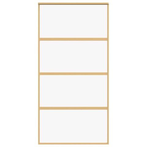 DRZWI PRZESUWNE ZŁOTE 102 5X205CM PRZEZROCZYSTE SZKŁO ESG