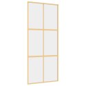 DRZWI PRZESUWNE ZŁOTE 90X205CM PRZEZROCZYSTE SZKŁO ESG