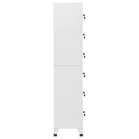 SZAFA ZAMYKANA NA KLUCZ JASNOSZARA 38X40X180CM STALOWA