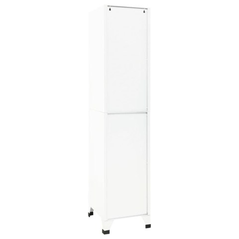 SZAFKA ZAMYKANA NA KLUCZ BIAŁA 38X45X180CM STALOWA