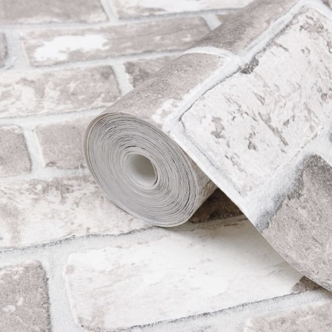 TAPETA 3D WZÓR W CEGŁY SZARA