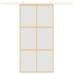 DRZWI PRZESUWNE ZŁOTE 102,5X205CM MROŻONE SZKŁO ESG