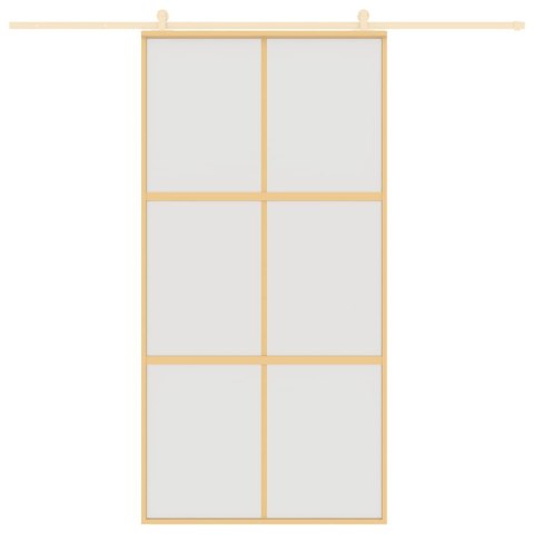 DRZWI PRZESUWNE ZŁOTE 102,5X205CM MROŻONE SZKŁO ESG