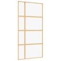 DRZWI PRZESUWNE ZŁOTE 102 5X205CM PRZEZROCZYSTE SZKŁO ESG