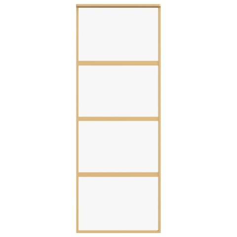 DRZWI PRZESUWNE ZŁOTE 76X205CM PRZEZROCZYSTE SZKŁO ESG