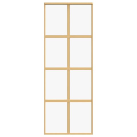 DRZWI PRZESUWNE ZŁOTE 76X205CM PRZEZROCZYSTE SZKŁO ESG