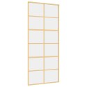 DRZWI PRZESUWNE ZŁOTE 90X205CM PRZEZROCZYSTE SZKŁO ESG