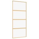 DRZWI PRZESUWNE ZŁOTE 90X205CM PRZEZROCZYSTE SZKŁO ESG