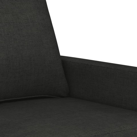 SOFA 3-OSOBOWA CZARNA 180CM TAPICEROWANA TKANINĄ