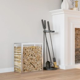 STOJAK NA DREWNO OPAŁOWE 80X28X86CM STAL NIERDZEWNA