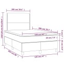 ŁÓŻKO KONTYNENTALNE Z MATERACEM CZARNE 120X200CM AKSAMIT