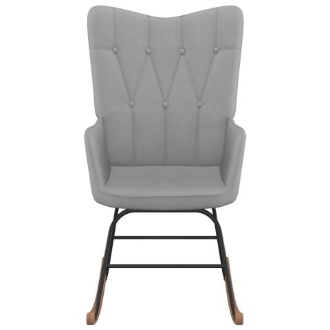 FOTEL BUJANY JASNOSZARY TAPICEROWANY TKANINĄ