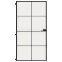 DRZWI WEWNĘTRZNE CZARNE 102,5X201,5CM SZKŁO I ALUMINIUM