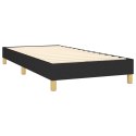 ŁÓŻKO KONTYNENTALNE Z MATERACEM CZARNE TKANINA 80X200CM