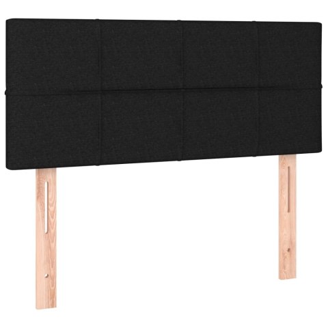 ŁÓŻKO KONTYNENTALNE Z MATERACEM CZARNE TKANINA 80X200CM