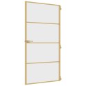 DRZWI WEWNĘTRZNE ZŁOTE 102,5X201,5CM SZKŁO I ALUMINIUM