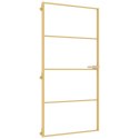 DRZWI WEWNĘTRZNE ZŁOTE 102,5X201,5CM SZKŁO I ALUMINIUM