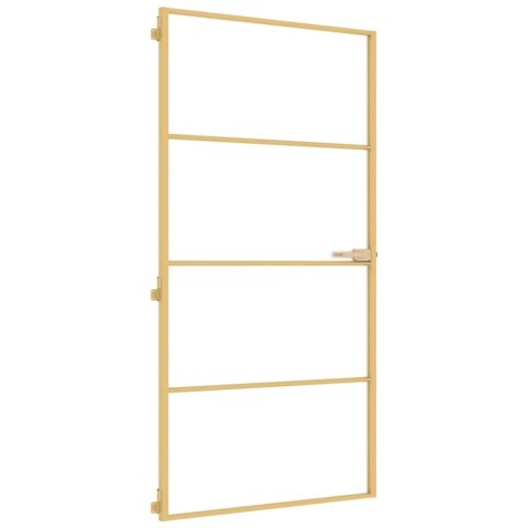 DRZWI WEWNĘTRZNE ZŁOTE 102,5X201,5CM SZKŁO I ALUMINIUM