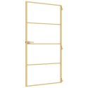 DRZWI WEWNĘTRZNE ZŁOTE 102,5X201,5CM SZKŁO I ALUMINIUM