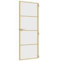 DRZWI WEWNĘTRZNE ZŁOTE 76X201,5CM SZKŁO I ALUMINIUM
