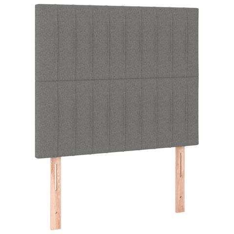 ZAGŁÓWEK CIEMNOSZARY 100X5X118/128 CM TKANINA