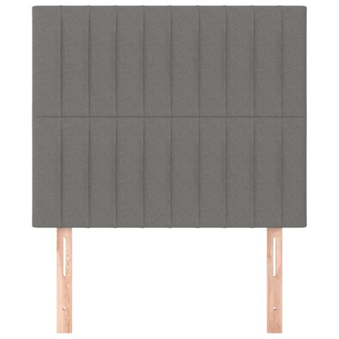 ZAGŁÓWEK CIEMNOSZARY 100X5X118/128 CM TKANINA
