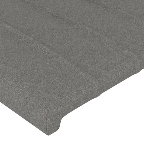 ZAGŁÓWEK CIEMNOSZARY 100X5X118/128 CM TKANINA