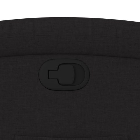 FOTEL ROZKŁADANY CZARNY OBITY TKANINĄ