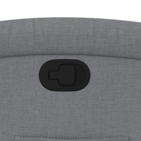 FOTEL ROZKŁADANY JASNOSZARY TAPICEROWANY TKANINĄ