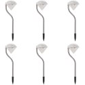 LAMPKI SOLARNE OGRODOWE LED 6 SZT 9X7,8X29,5CM