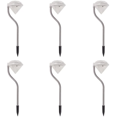 LAMPKI SOLARNE OGRODOWE LED 6 SZT 9X7,8X29,5CM