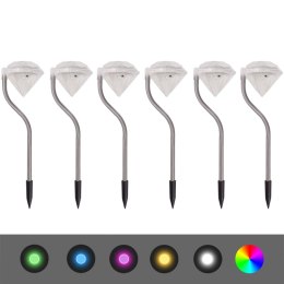 LAMPKI SOLARNE OGRODOWE LED 6 SZT 9X7,8X29,5CM