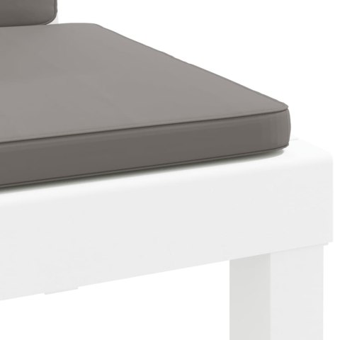 LEŻAK Z PODUSZKAMI BIAŁY PP