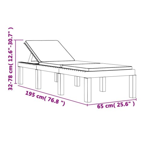 LEŻAK Z PODUSZKAMI BIAŁY PP