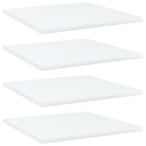 PÓŁKI NA KSIĄŻKI 4 SZT. BIAŁE 40X40X1,5CM