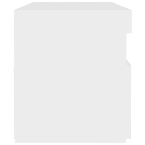 SZAFKI NOCNE Z OŚWIETLENIEM LED 2 SZT. BIAŁE 60X35X40CM