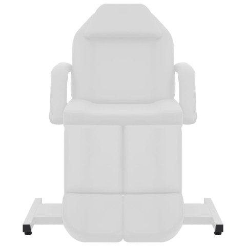 FOTEL DO ZABIEGÓW KOSMETYCZNYCH EKOSKÓRA BIAŁY 180X62X78CM