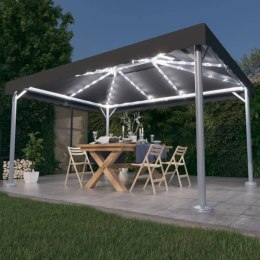 ALTANA ZE SZNUREM LAMPEK LED 400X300CM ANTRACYT ALUMINIUM