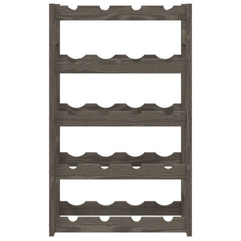 STOJAK NA 20 BUTELEK WINA SZARY LITE DREWNO SOSNOWE