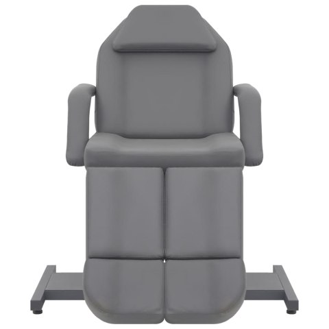 FOTEL DO ZABIEGÓW KOSMETYCZNYCH EKOSKÓRA SZARY 180X62X78CM