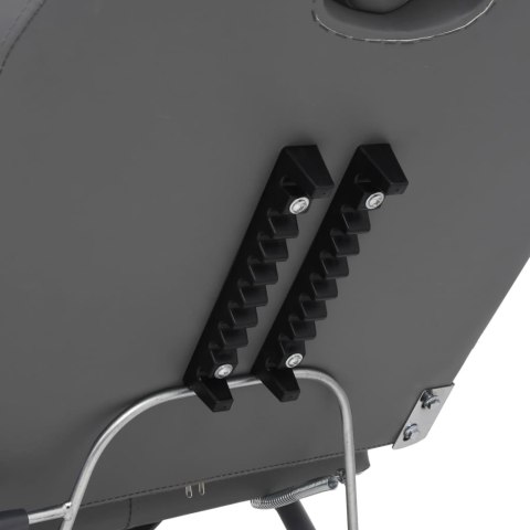 FOTEL DO ZABIEGÓW KOSMETYCZNYCH EKOSKÓRA SZARY 180X62X78CM