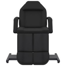 FOTEL DO ZABIEGÓW KOSMETYCZNYCH EKOSKÓRA CZARNY 180X62X78CM