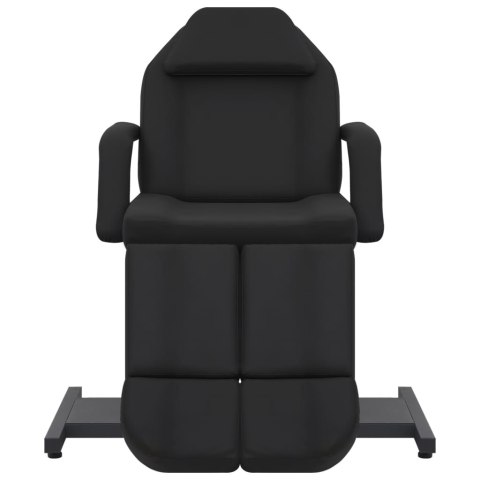 FOTEL DO ZABIEGÓW KOSMETYCZNYCH EKOSKÓRA CZARNY 180X62X78CM